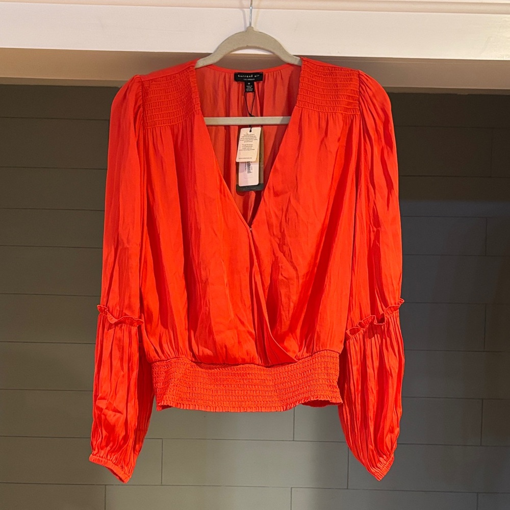 NWT Current Air Vibrant Red Blouse